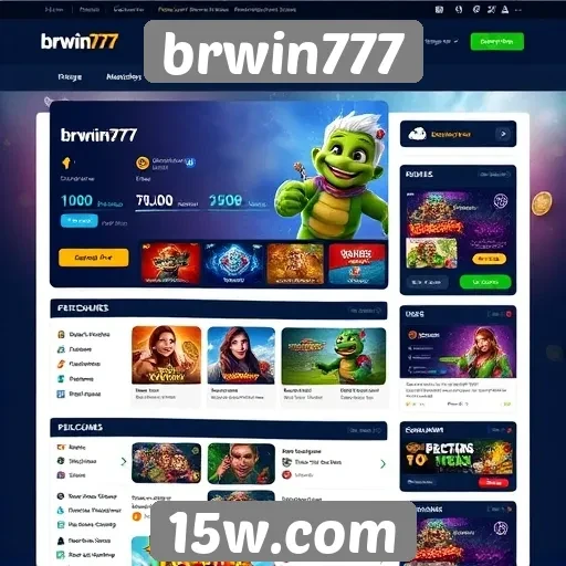 A interface do usuário do site brwin777