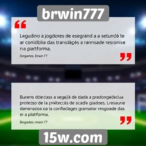 Jogadores destacam a segurança do site brwin777